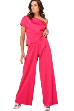 1668-74 / Asymmetrische Comfortabele Top In Katoen Vrouwen Tops