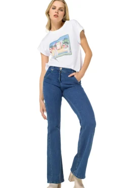 Best 1524-24 / Comfortabele Bootcut Jeans, Normal Waist Vrouwen Broeken