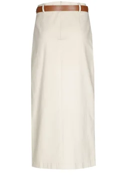 New 1713-34 / Comfortabele Rechte Midi Rok, Jeanslook Vrouwen Rokken