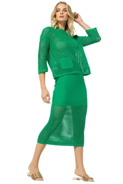 Online 3213-61 / Doorzichtige Gehaakte Lange Pull Vrouwen Pulls
