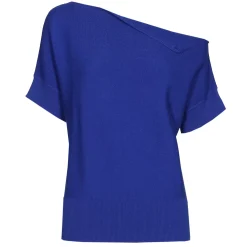 1246-26 / Fijn Gebreide Top Met Schoudereffect Vrouwen Pulls