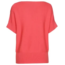 1246-72 / Fijn Gebreide Top Met Schoudereffect Vrouwen Pulls