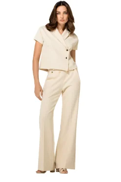 1683-34 / Geklede Comfortabele Citylook Top Vrouwen Tops