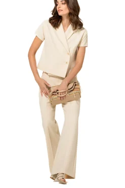 1683-34 / Geklede Comfortabele Citylook Top Vrouwen Tops