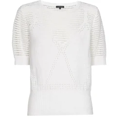 3212-90 / Half Doorzichtige Gebreide Pull Vrouwen Pulls
