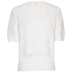 3212-90 / Half Doorzichtige Gebreide Pull Vrouwen Pulls