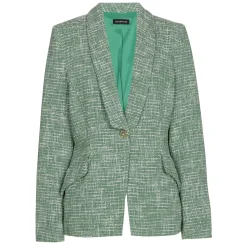 Best 1888-62 / Licht Aansluitende Blazer In Lichte Bouclette Vrouwen Vesten