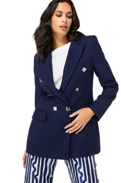1824-21 / Licht Aansluitende Citylook Comfortabele Blazer Vrouwen Vesten