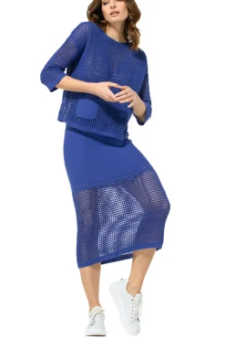 Outlet 3714-26 / Midi Rok In Breigoed Vrouwen Rokken