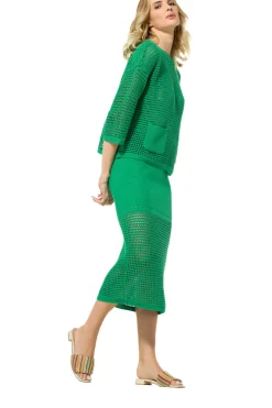 Online 3714-61 / Midi Rok In Breigoed Vrouwen Rokken