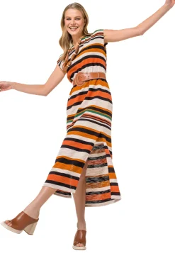 Online 1155-39 / Rechtvallende Comfortabele Midi Jurk Vrouwen Jurken