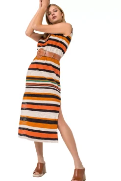Online 1155-39 / Rechtvallende Comfortabele Midi Jurk Vrouwen Jurken