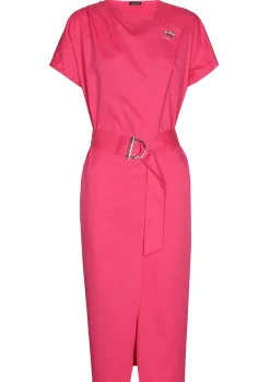 Sale 1169-74 / Rechtvallende Jurk In Stretch Vrouwen Jurken