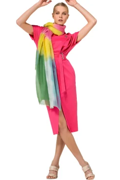 Sale 1169-74 / Rechtvallende Jurk In Stretch Vrouwen Jurken