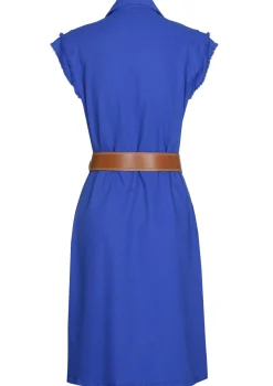 Clearance 1113-27 / Rechtvallende Jurk Met Stretch Vrouwen Jurken