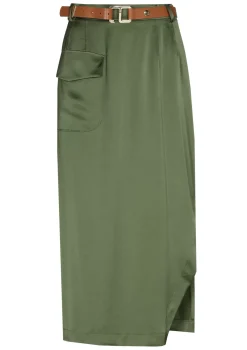 New 1767-61 / Rechtvallende Shiny Midi Rok Vrouwen Rokken