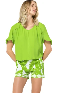 3653-60 / Rechtvallende Top Vrouwen Tops