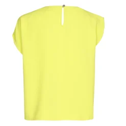 1621-80 / Soepelvallende Asymmetrische Korte Top Vrouwen Tops