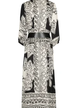 Clearance 1159-19 / Soepelvallende Midi Jurk Vrouwen Jurken