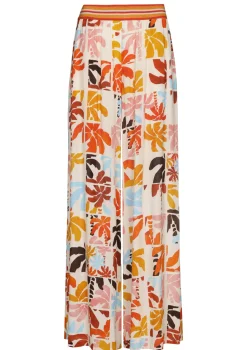 3569-89 / Soepelvallende Palazzo Broek, Normal Waist Vrouwen Broeken