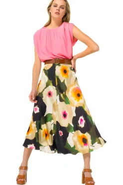 Sale 1737-69 / Soepelvallende Rok Schuindraad Gesneden Vrouwen Rokken